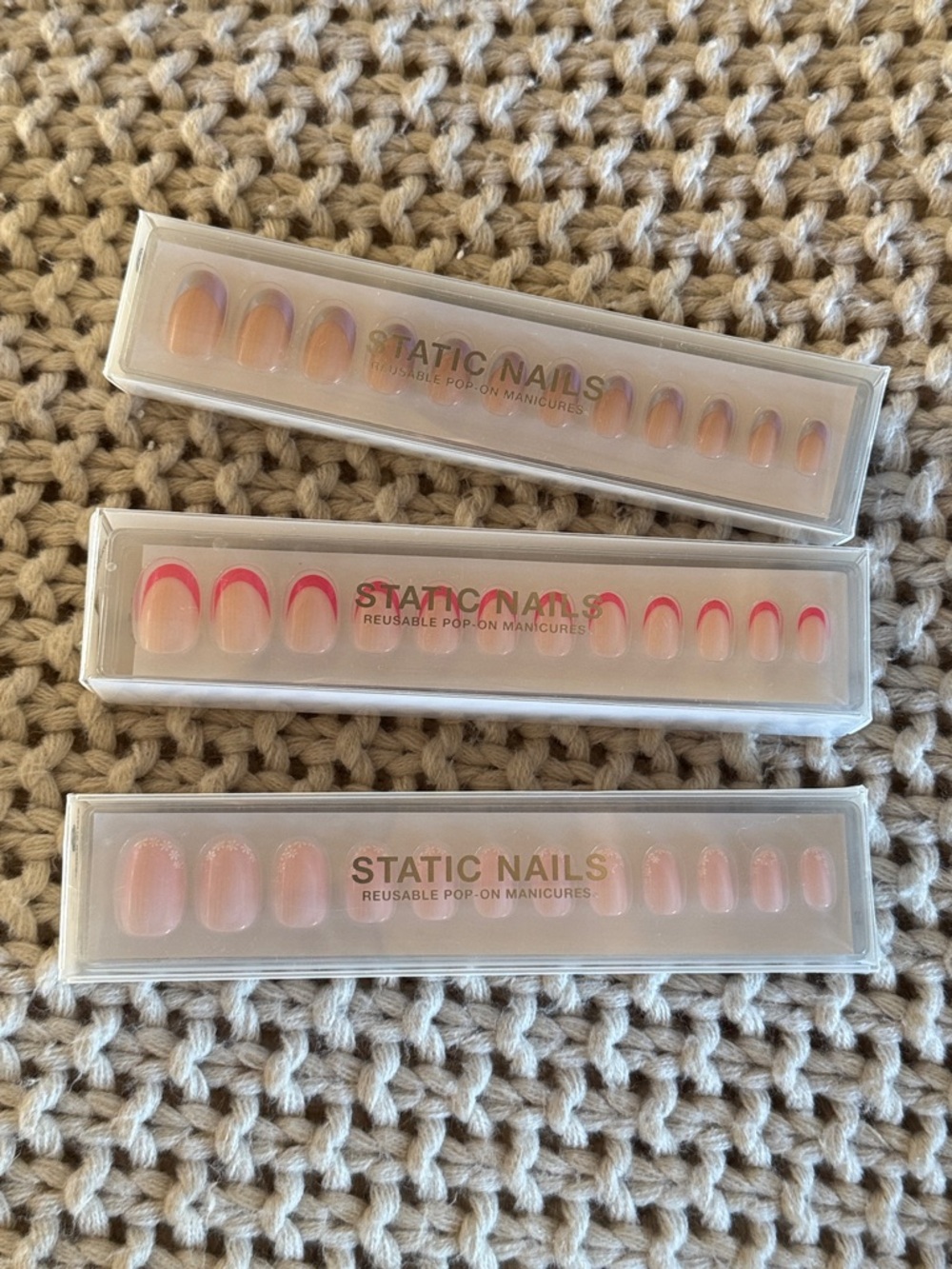 Static Nails - 3 pack bundle